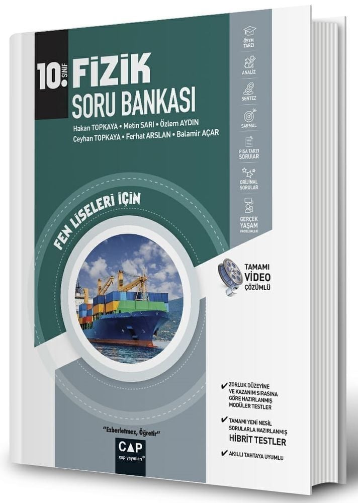 Çap Yayınları 10.Sınıf Fizik Soru Bankası Fen Lisesi