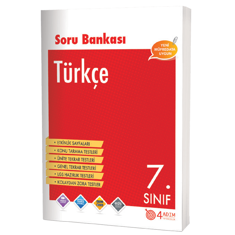 İNDİRİM 7.Sınıf Türkçe Soru Bankası 4 Adım Yayıncılık