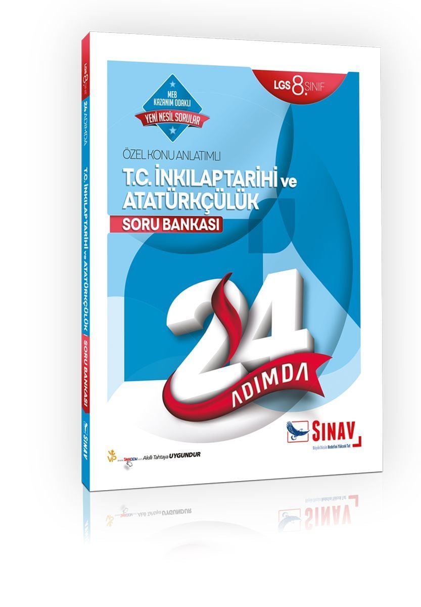 8.Sınıf İnkılap Tarihi ve Atatürkçülük 24 Adımda Özel Konu Anlatımlı Soru Bankası Sınav Dergisi Yayınları