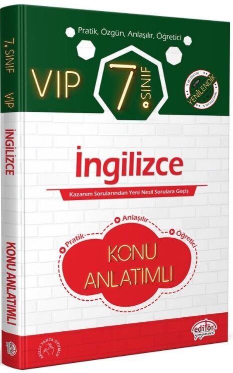 Editör Yayınları 7.Sınıf İngilizce Konu Anlatımı Vip