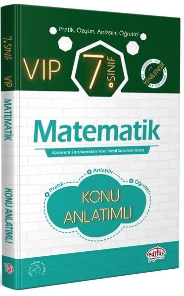 Editör Yayınları 7.Sınıf Matematik Konu Anlatımı Vip