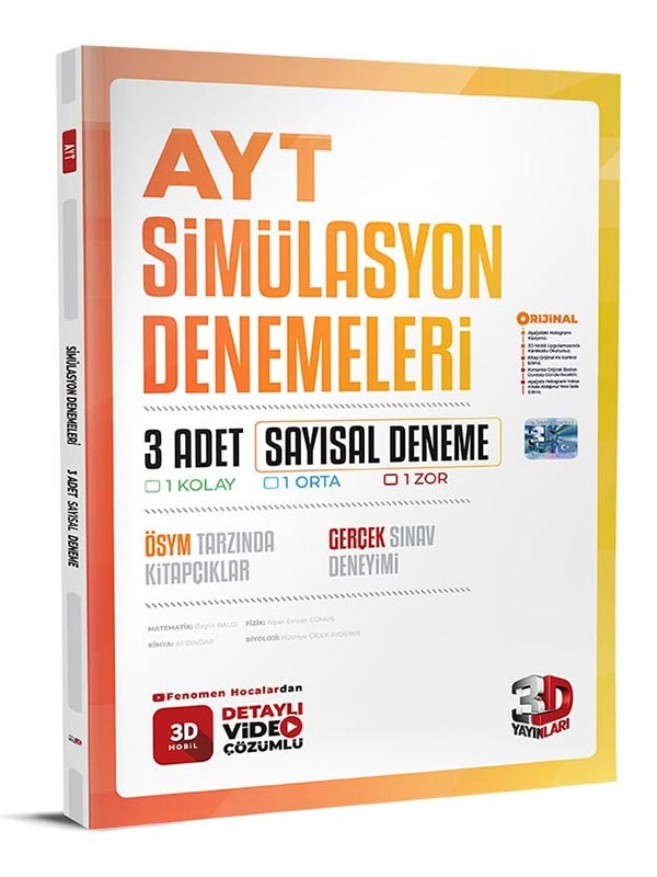 Ayt 3D Yayınları Sayısal Simülasyon Denemeleri