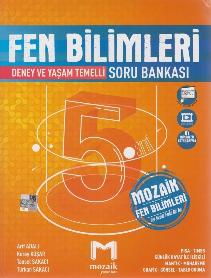 2024 Mozaik 5.Sınıf Fen Bilimleri Soru Bankası