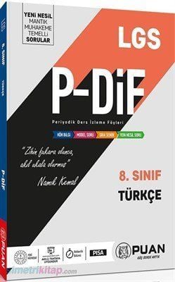 8.Sınıf LGS Türkçe P-DİF Konu Anlatım Föyleri Puan Yayınları