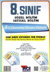 8.Sınıf LGS Sayısal Sözel 5 li Deneme Sınavı Açı Yayınları