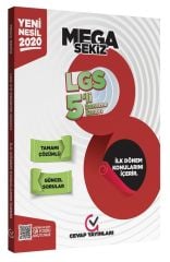Eski Baskı Güncel İçerik 8.Sınıf LGS İlk Dönem Mega 5'li Deneme Cevap Yayınları