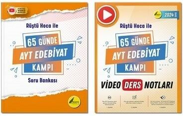 2024 Rüştü Hoca 65 Günde Ayt Edebiyat Soru Bankası ve Video Ders Notları Seti