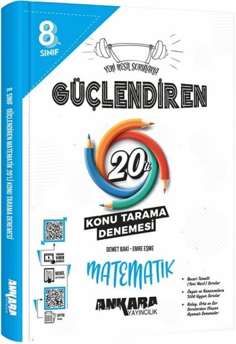 Ankara Yayınları Lgs Matematik Güçlendiren 20 Konu Tarama Deneme Sınavı