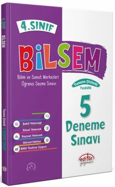 Editör Yayınları 4.Sınıf Bilsem Deneme Sınavı