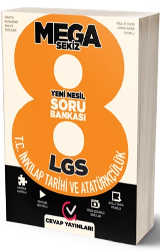 8.Sınıf LGS MEGA T.C. İnkılap Tarihi ve Atatürkçülük  Soru Bankası Cevap Yayınları