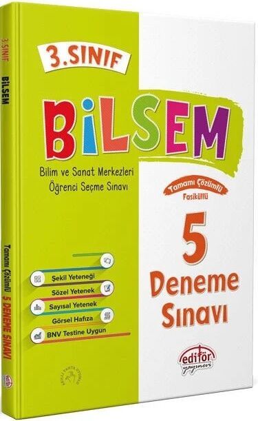 Editör Yayınları 3.Sınıf Bilsem 5 Deneme