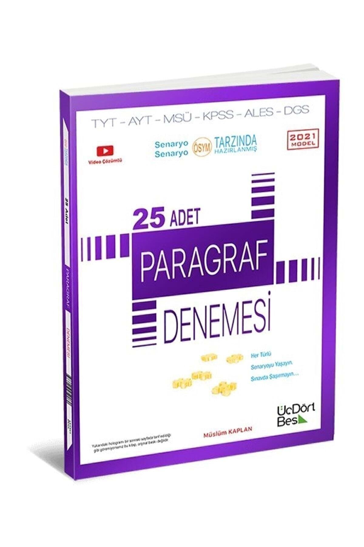 Tyt Ayt Paragraf 25 Deneme Üç Dört Beş Yayınları