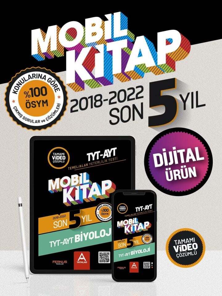 TYT-AYT Mobil Kitap Son 5 Yıl Biyoloji