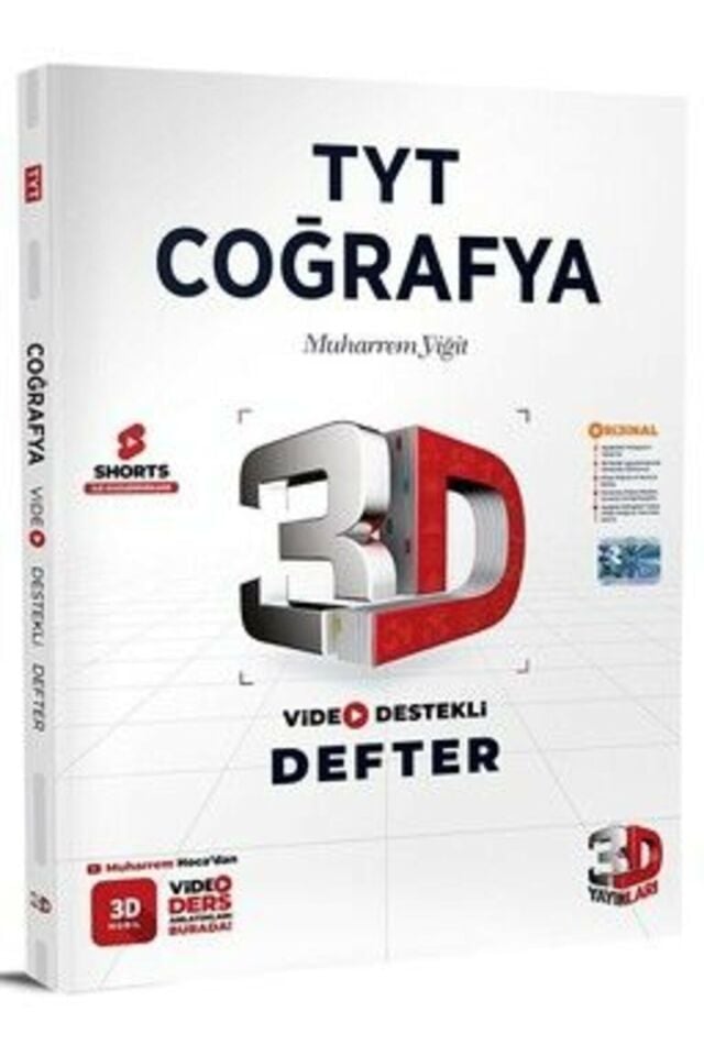 3D TYT Coğrafya Defter Video Destekli