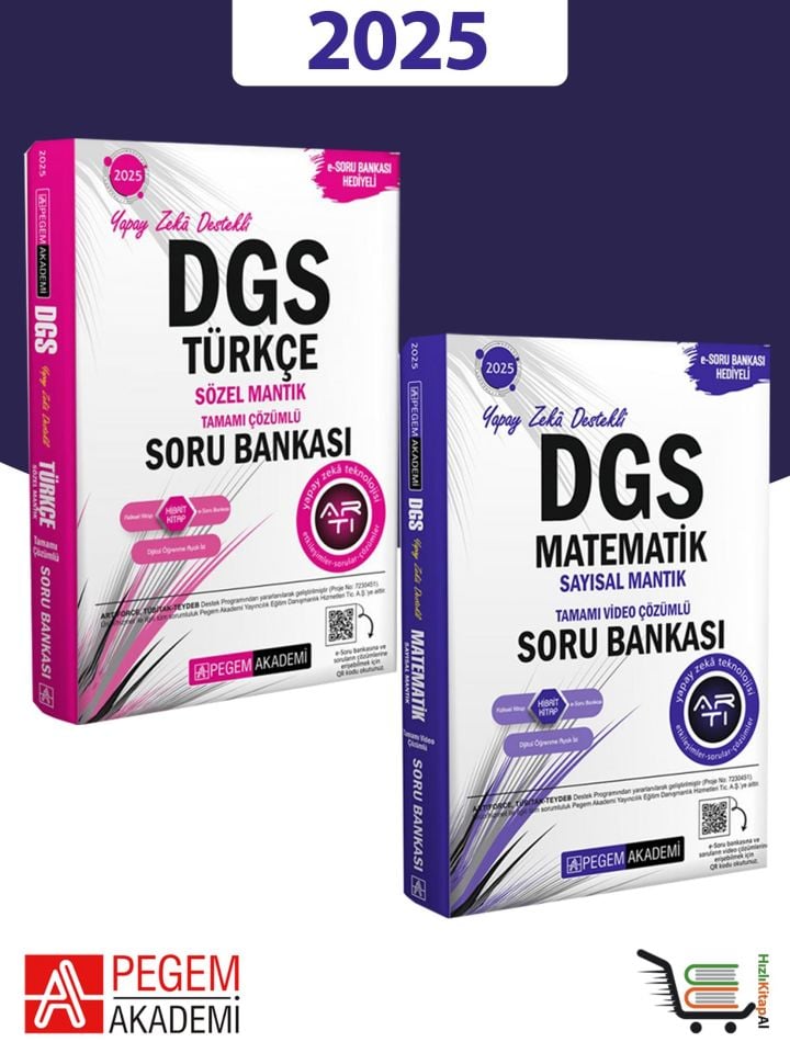 Pegem Akademi 2025 DGS Türkçe Sözel - DGS Matematik Sayısal Mantık Set