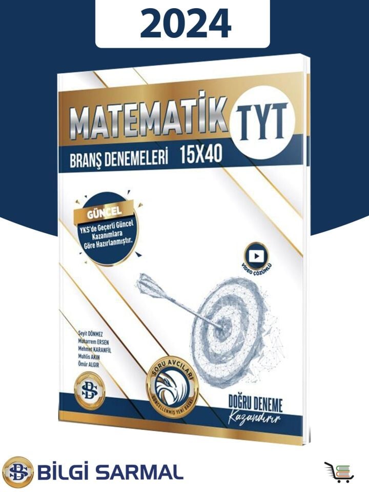 Bilgi Sarmal 2024 TYT Matematik 15 x 40 Branş Denemeleri