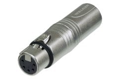 Neutrik NA3M5F DMX XLR Adaptör 3 pin Erkek XLR  - 5 pin Dişi XLR Dönüştürücü