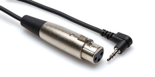 HOSA XLR (F) <-> 3.5 mm TRS (M) Mikrofon kablosu, 30 cm.