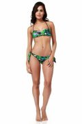 Toucan Bandeau Kadın Yeşil Desenli Bikini - 1B25855