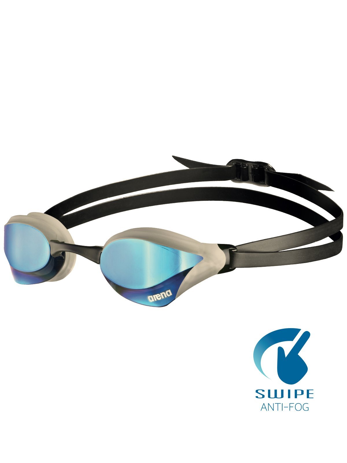 Arena Cobra Core Swipe Mavi/Gümüş Aynalı Yüzücü Gözlüğü, Antrenman Gözlük
