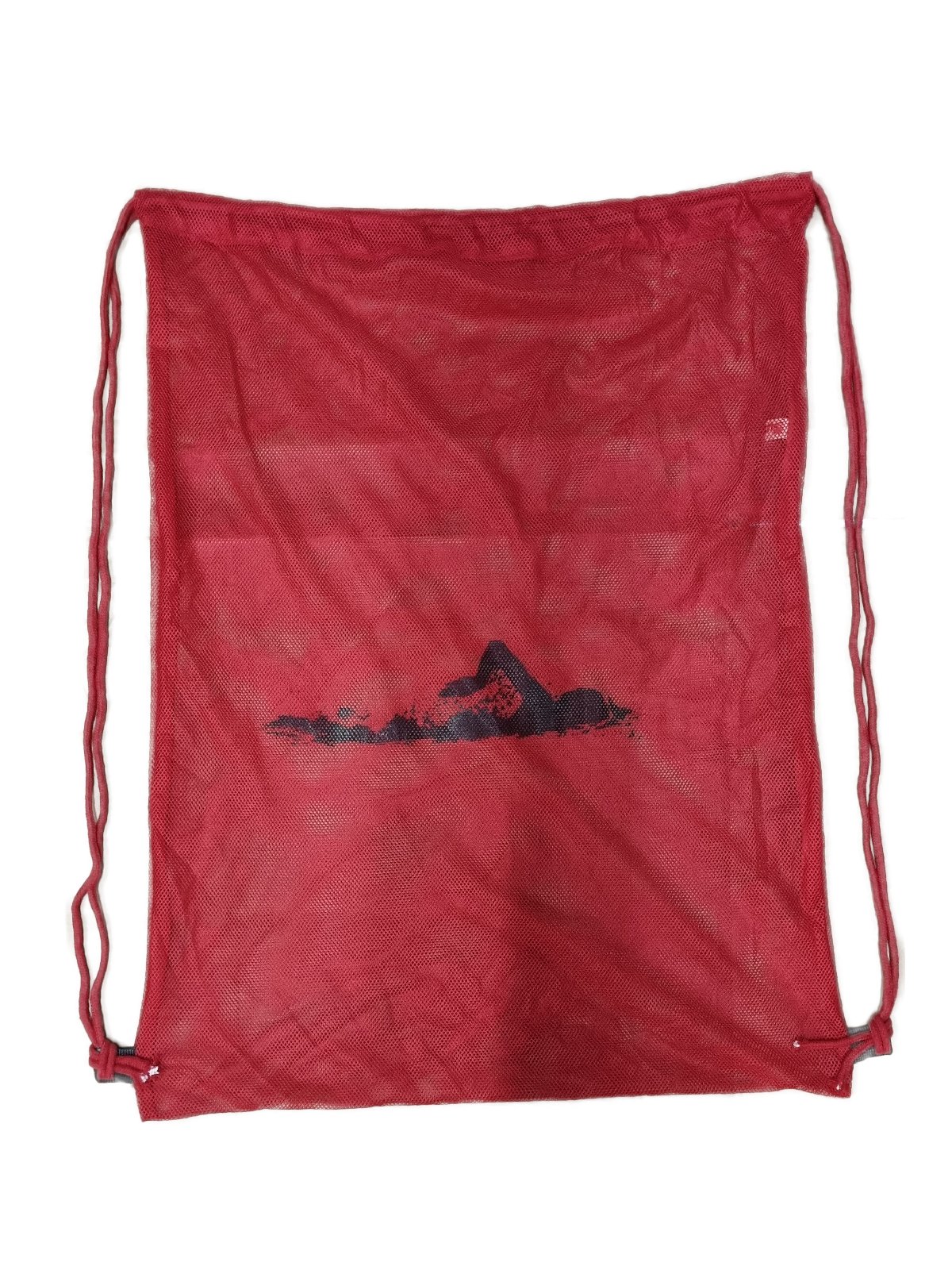 Bufors Yüzücü Kırmızı File Çanta, Baskılı Antrenman Çantası (67x50±)