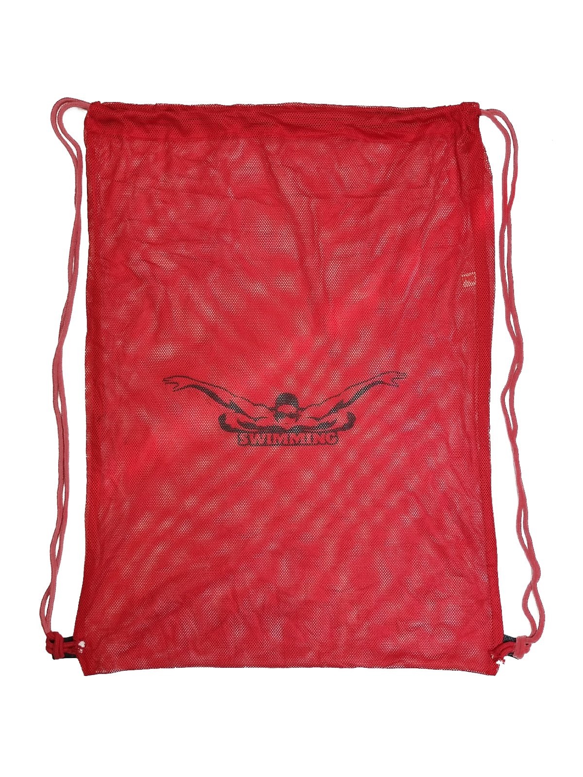 Bufors Yüzücü Kırmızı File Çanta, Swimming Baskılı Antrenman Çantası (67x50±)