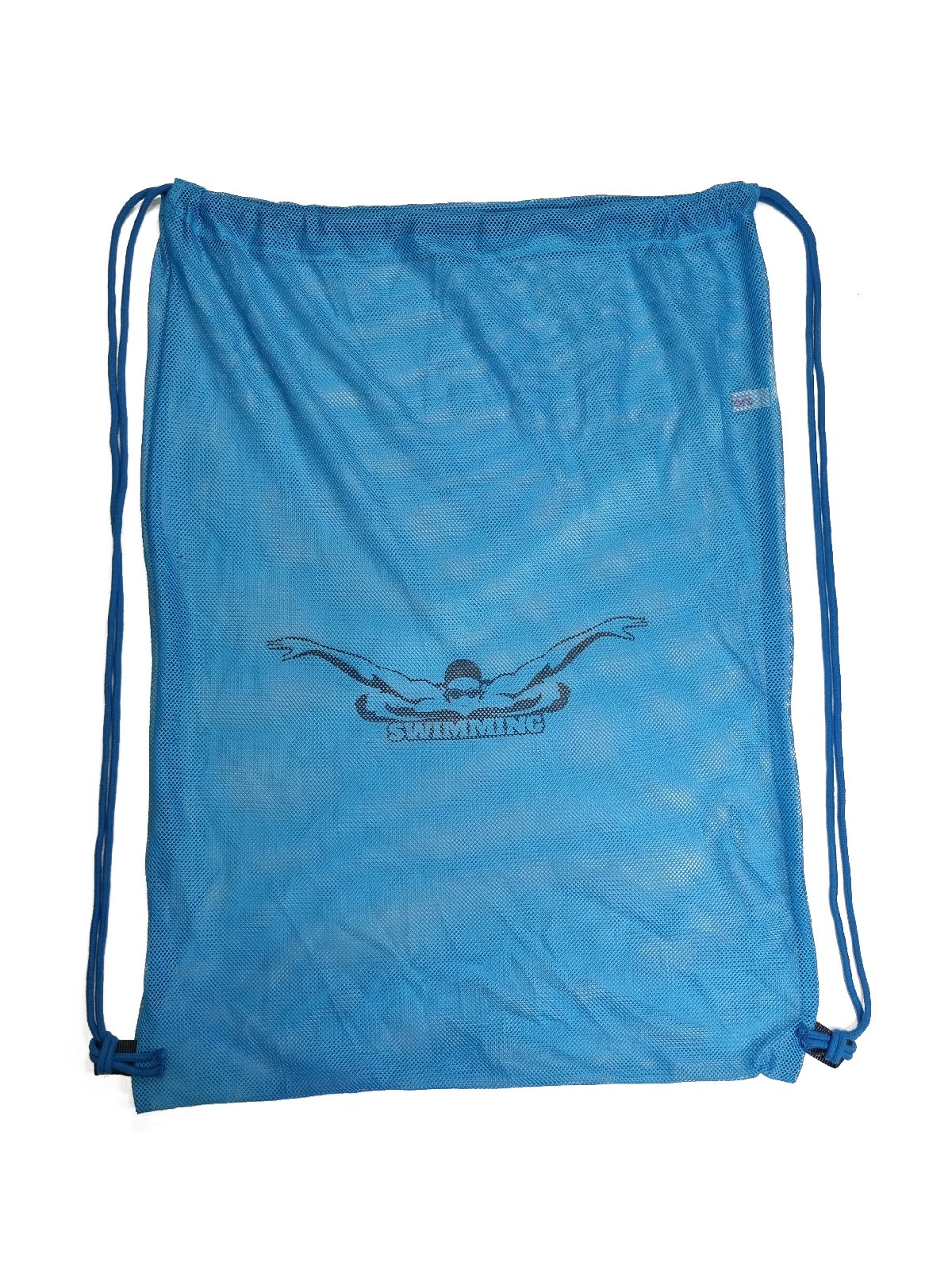 Bufors Yüzücü Mavi File Çanta, Swimming Baskılı Antrenman Çantası (67x50±)