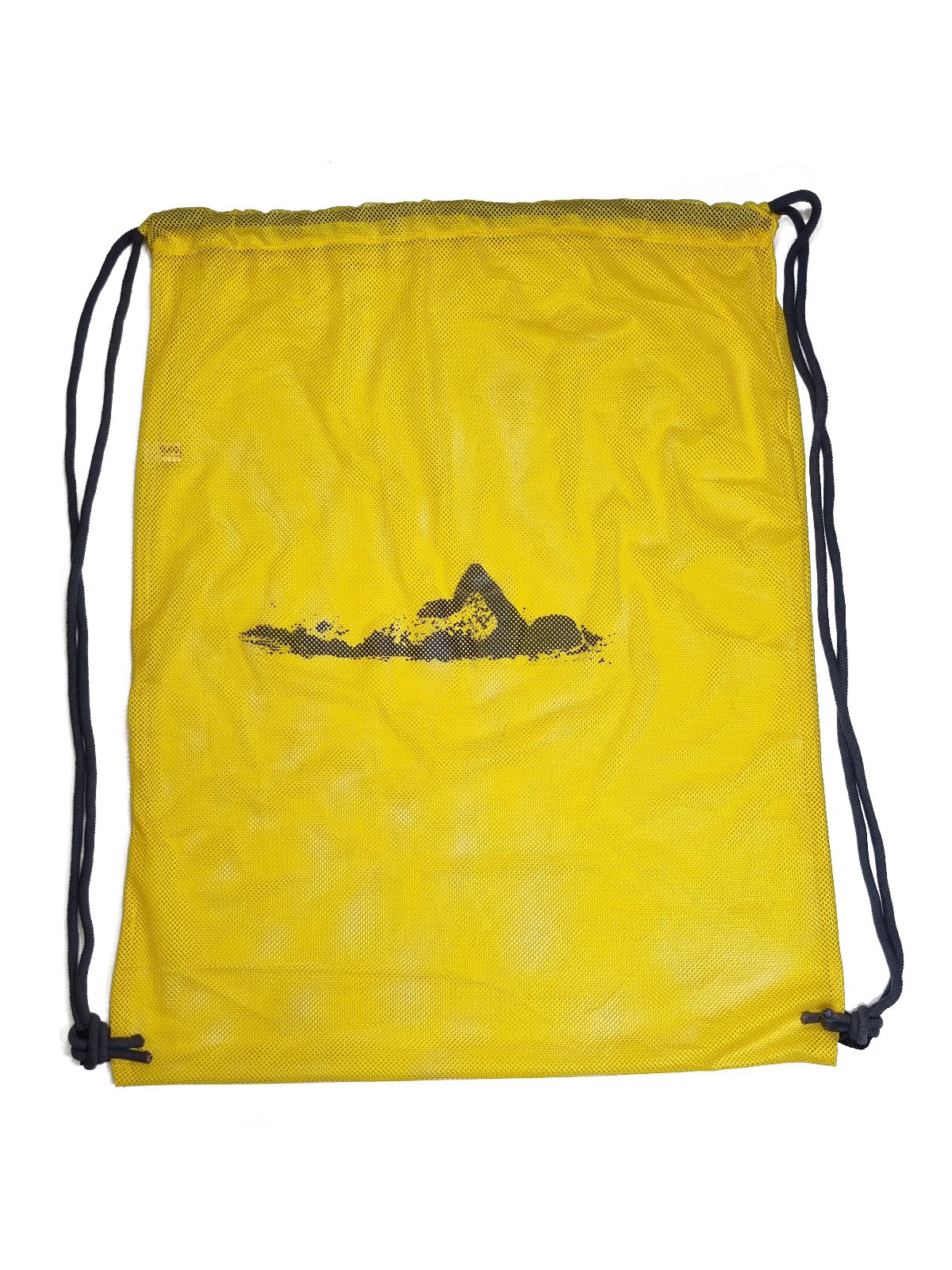 Bufors Yüzücü Sarı File Çanta, Baskılı Antrenman Çantası (67x50±)