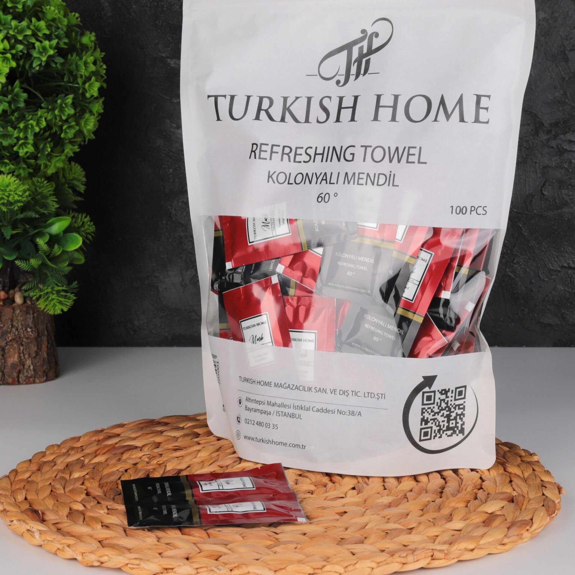 TURKİSH HOME 100LU KOLONYALI MENDİL MUSK