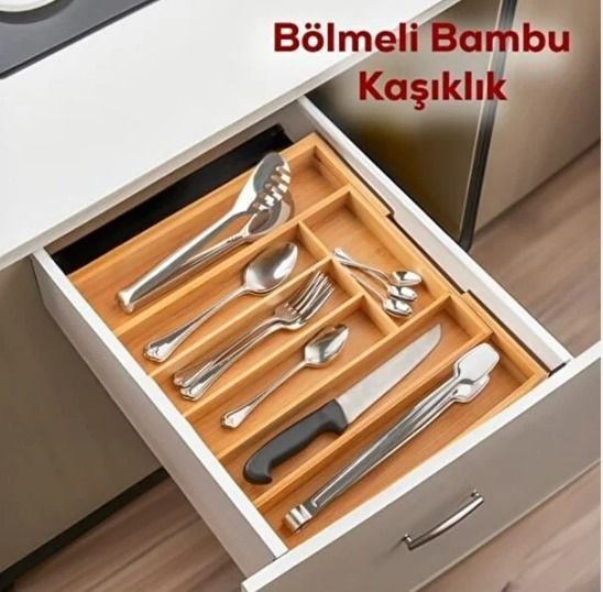 BAMBU ÇEKMECE İÇİ KAŞIKLIK & ORGANİZER