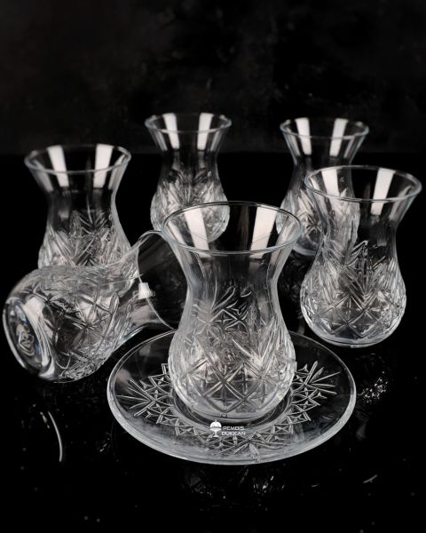 TİMELESS ÇAY TABAKLI TOMBUL ÇAY SET