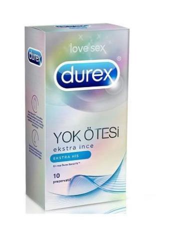 Durex Yok Ötesi Ekstra Ince Ekstra His 10 Adet Prezervatif 