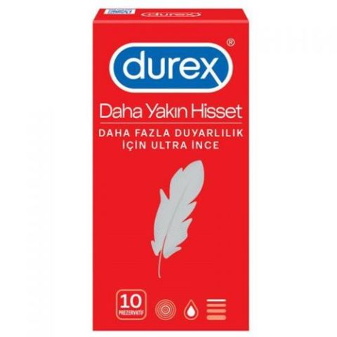Durex Daha Yakın Hisset 10 Adet Prezervatif