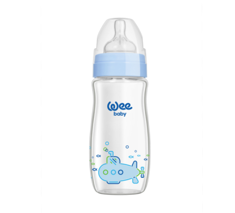 Wee Baby Klasik Plus Geniş Ağızlı Isıya Dayanıklı Cam Biberon 180 ml