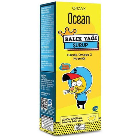 Orzax Ocean Limon Aromalı Balık Yağı 150 ml