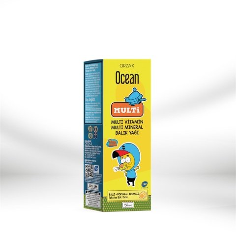 Orzax Ocean Multi Balık Yağı Vitamin Mineral İçeren Takviye Edici Gıda 150 ml