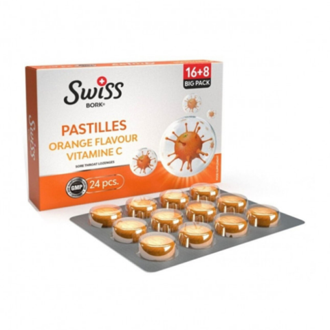 Swiss Energy Portakal Aromalı & C Vitamini 24 Pastil