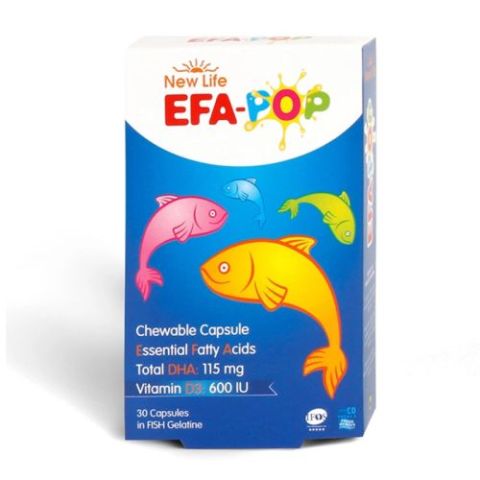 New Life EFA Pop Balık Yağı 30 Çiğnenebilir Kapsül