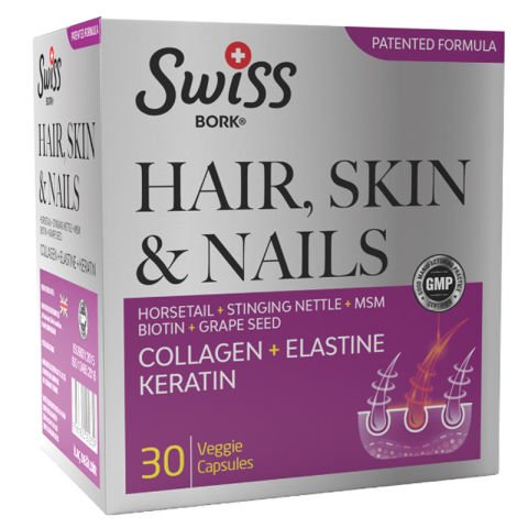 Swiss Bork Hair, Skin, Nails Takviye Edici Gıda 30 Kapsül