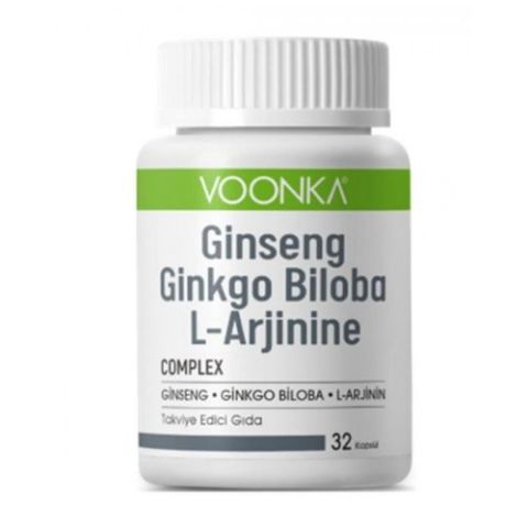 Voonka Ginseng & Ginkgo Biloba & L-Arginine 32 Kapsül