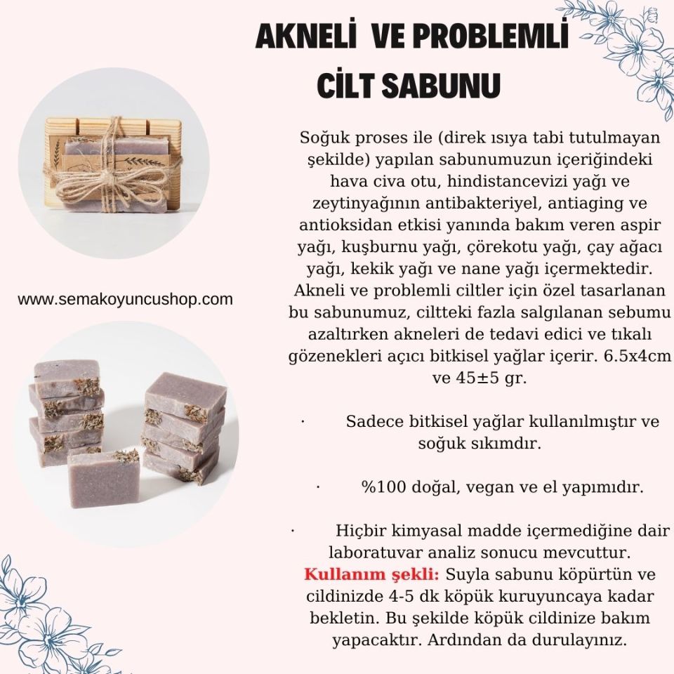 Akneli ve yağlı cilt sabunu