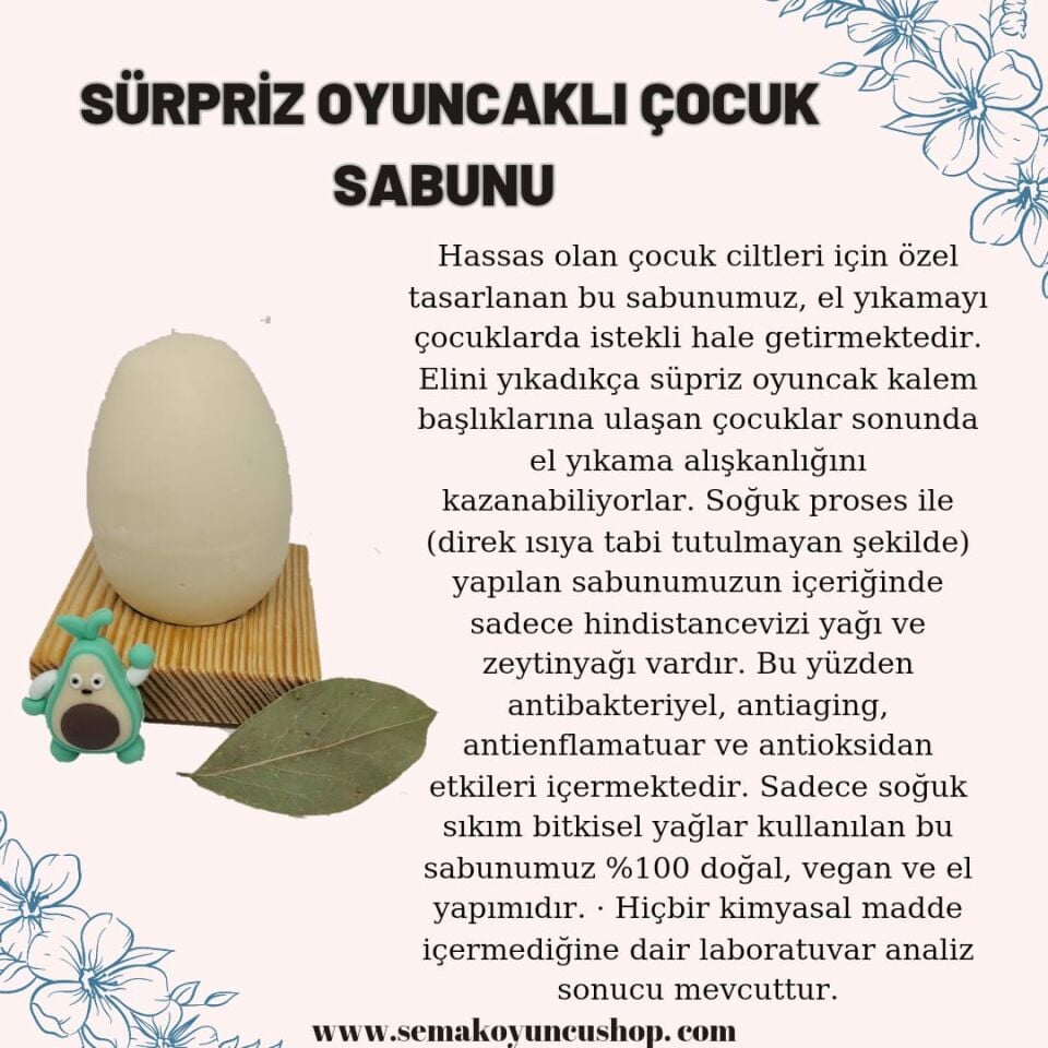 Sürpriz Oyuncaklı Yumurta Sabun (ÇOCUKLARA EL YIKAMA ALIŞKANLIĞI KAZANDIRMAK İÇİN)