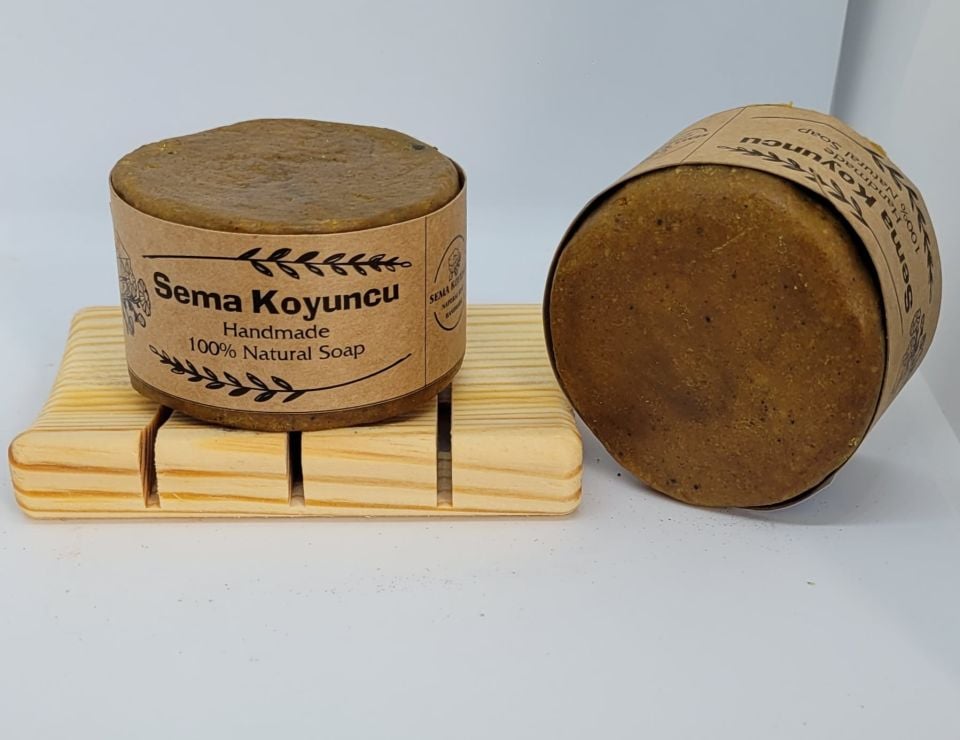 Katranlı ve Zerdeçallı Doğal Katı Şampuan ( Egzema, Sedef ve Vitiligo ), 2 IN 1