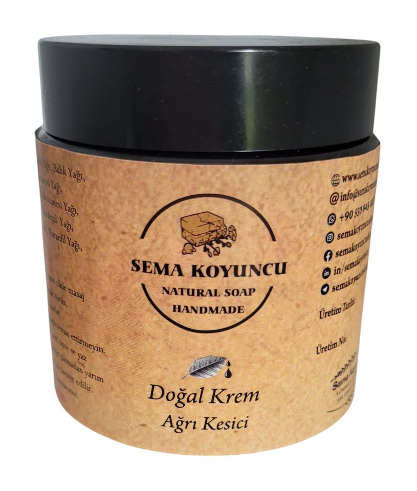 Ağrı Kesici Doğal Yağlı Masaj Kremi , 100±5 gr