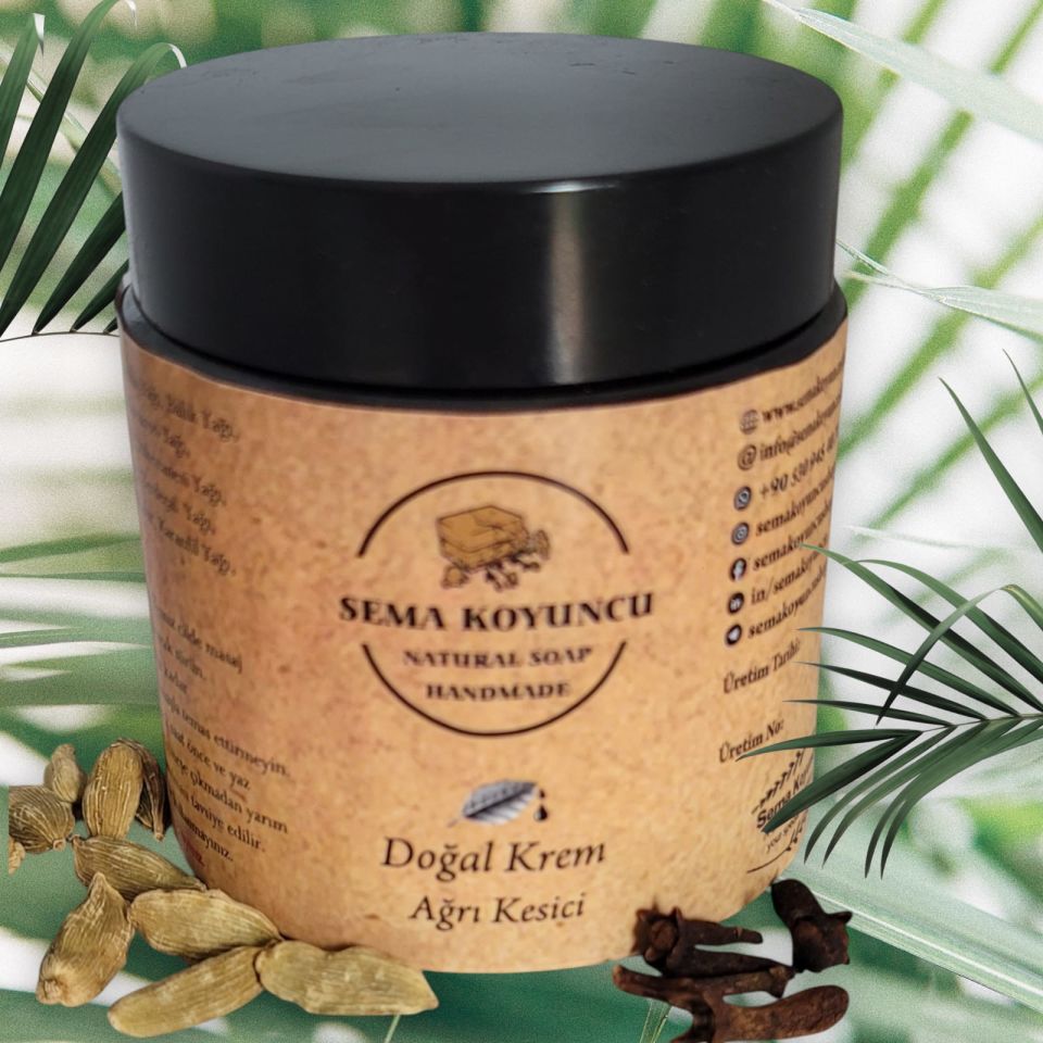 Ağrı Kesici Doğal Yağlı Masaj Kremi , 100±5 gr