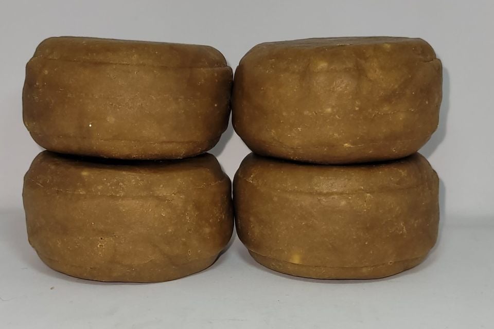 Katranlı ve Zerdeçallı Doğal Katı Şampuan ( Egzema, Sedef ve Vitiligo ), 2 İN 1, 4 adet