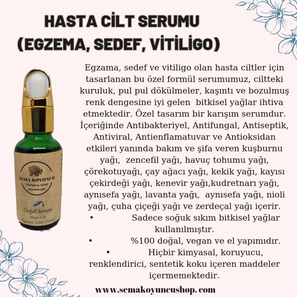 HASTA CİLT SERUMU ( EGZAMA, SEDEF ve VİTİLİGO), 4 adet