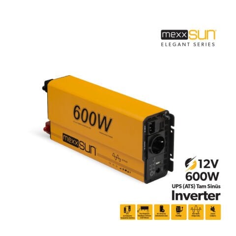 Tam Sinüs UPS (Remote Ekran) 12V 600W