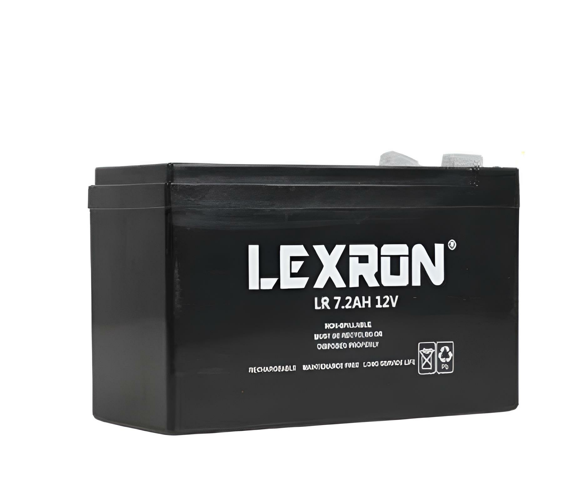 Lexron 12 volt 7.2 amper kuru tip akü