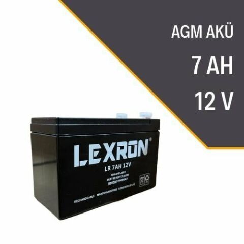 Lexron 7 amper-12v kuru tip akü